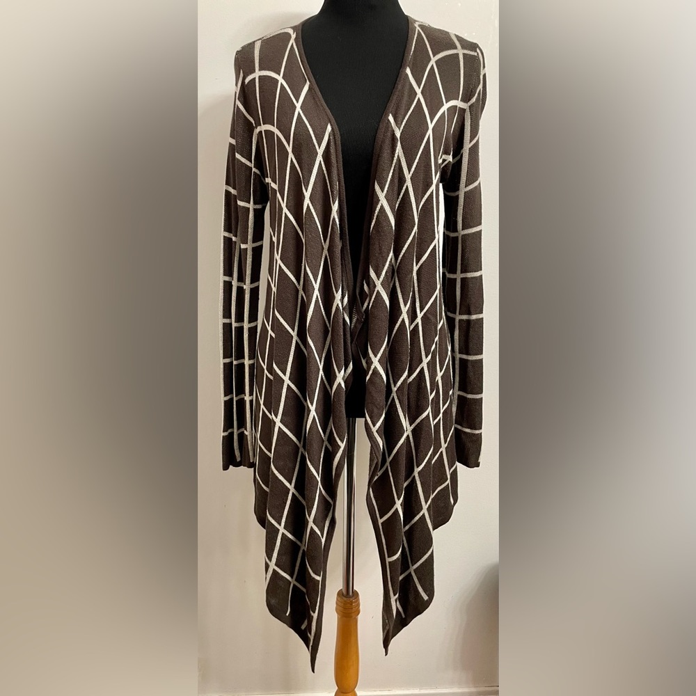 Drape front knit cardigan